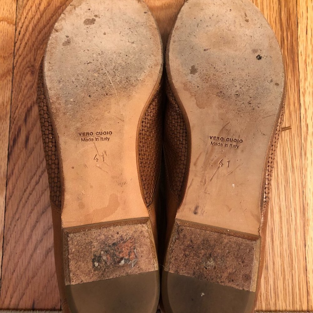 Gregory's Handmade Woven Leather Flats in Tan - Picture 6 of 6